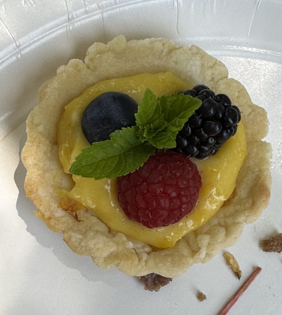 This lemon tart could be from a bakery it’s so pretty - but no, it’s from Inge York!