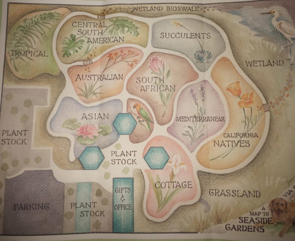 Seaside Gardens site maps provides a helpful overview of their beautiful gardens