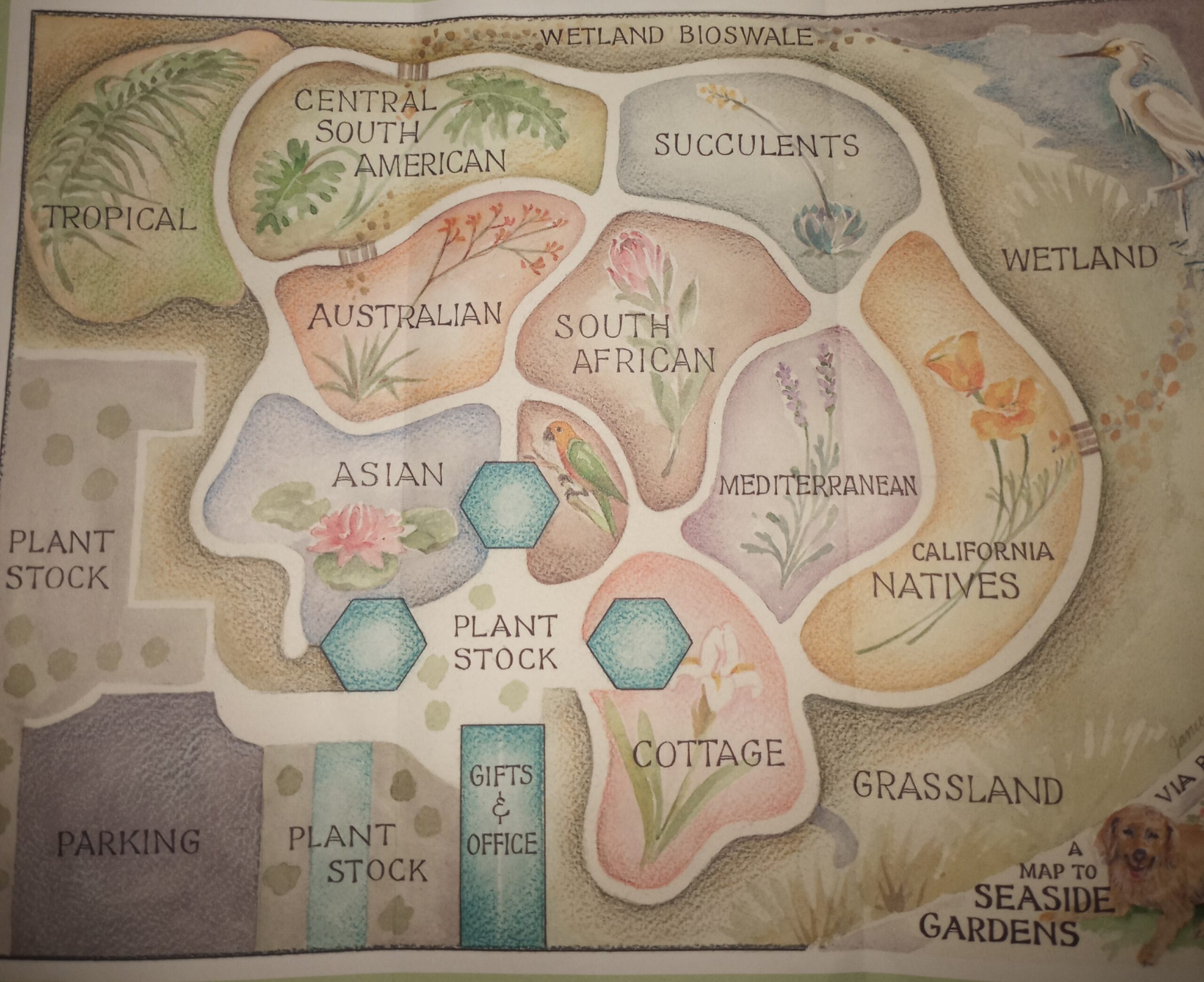 Seaside Gardens site maps provides a helpful overview of their beautiful gardens
