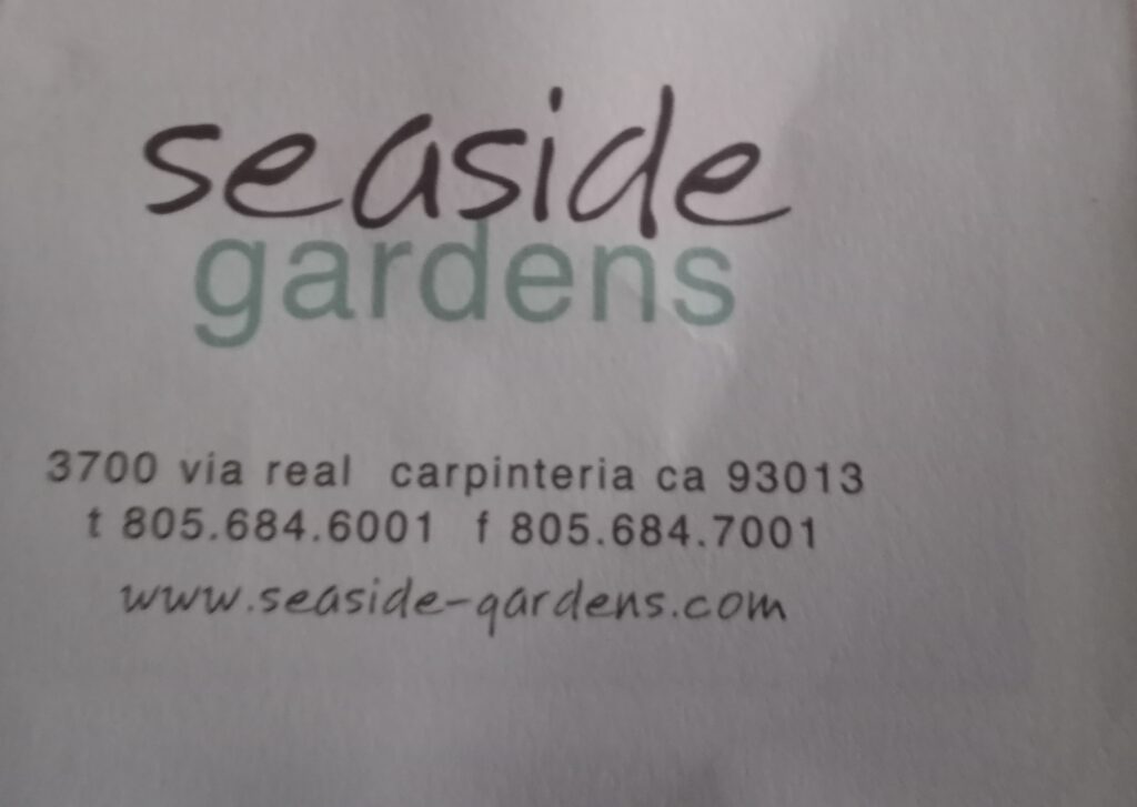 Address and contact information for Seaside Gardens